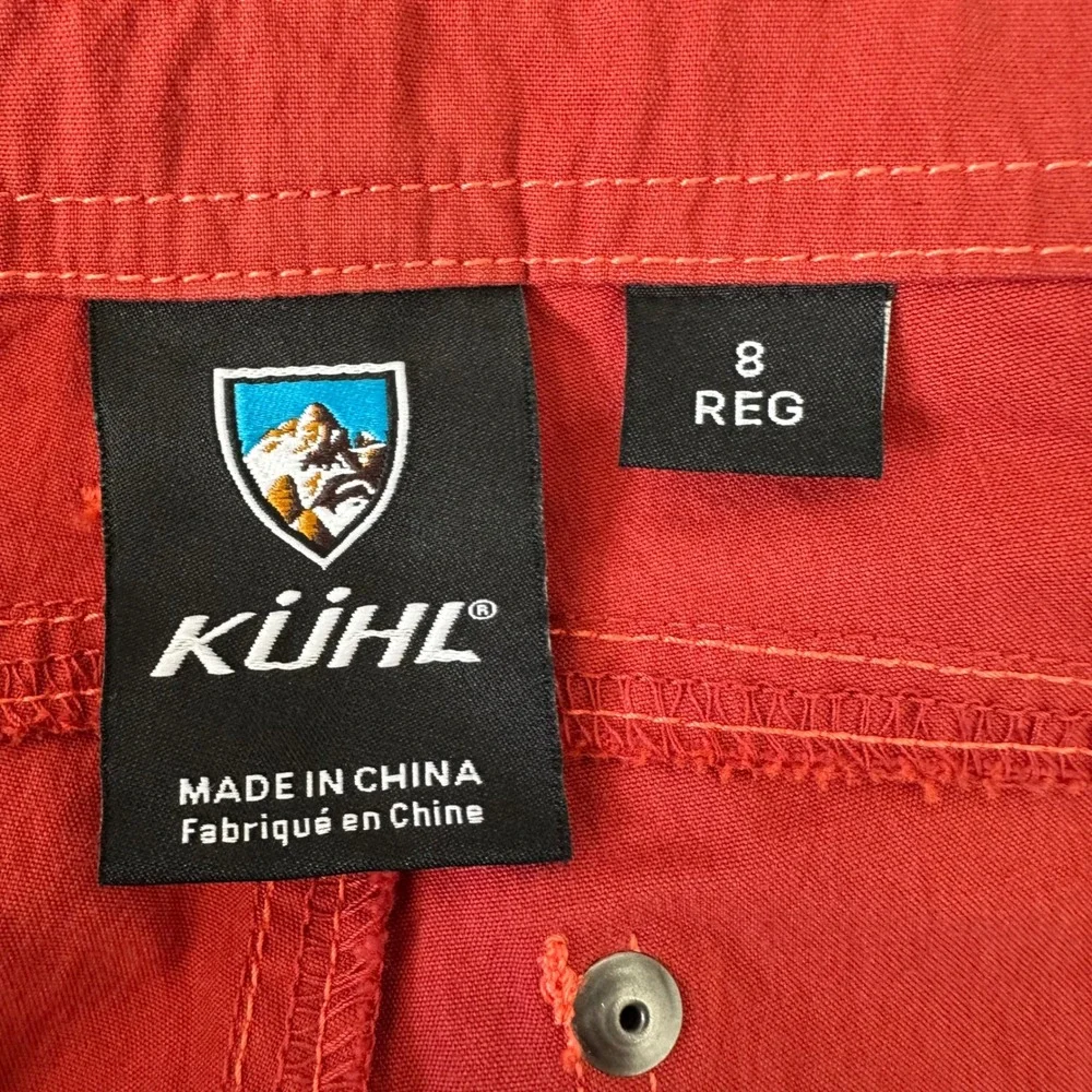 Kuhl Rydr Rise Pants Women 8 Red Cargo Hiking Outdoor Gorpcore NWT